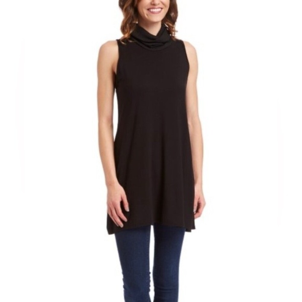 Black turtleneck tunic sweater size medium